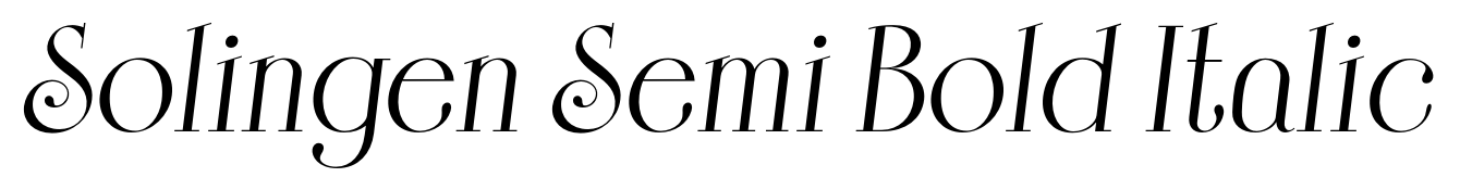 Solingen Semi Bold Italic